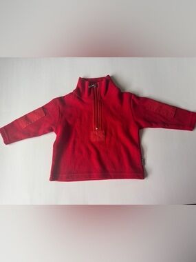 Vintage Roots Baby Red Quarter-Zip Pullover Sweater Size Small 3 Months